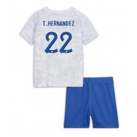 Francuska Theo Hernandez #22 Gostujuci Dres za djecu SP 2022 Kratak Rukav (+ Kratke hlače)